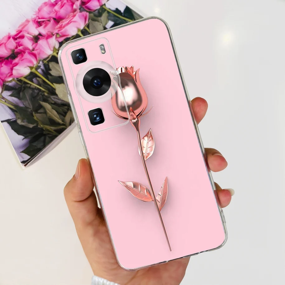 For Huawei P60 Case P60 Pro Cover Fashion Pattern Soft Silicone Clear TPU Shockproof Funda on Huawei P60 4G LNA-LX9 P60 Art Capa