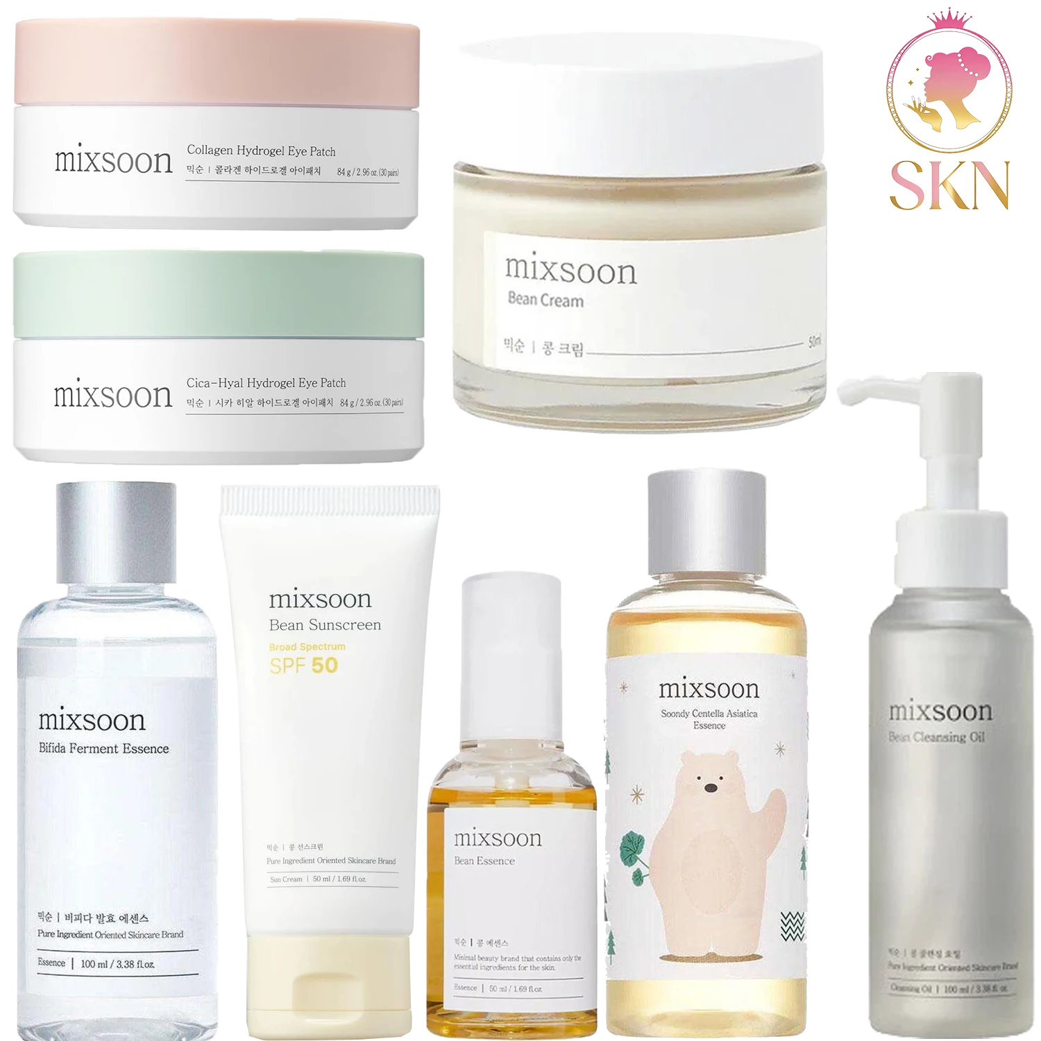 Korean Mixsoon Bean Cream Fruit Acid Brightening Elasticity Oil Facial Serum Cleaner Hydrating Repair Korean Skincare