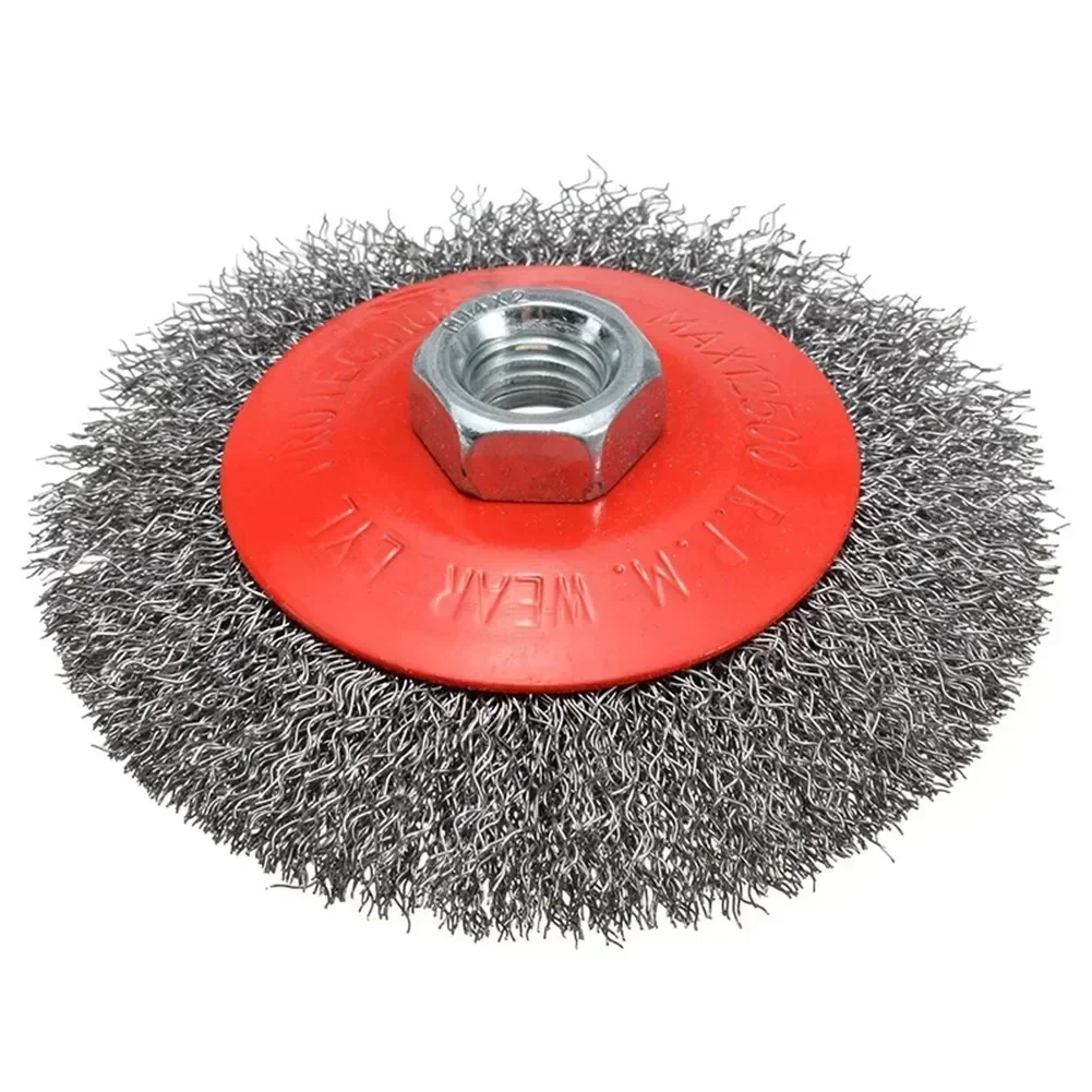100mm Stainless Steel Wire Brush Bevel Polishing Wheel Rust Remover Brushes For Angle Grinder Electric Drill Thread