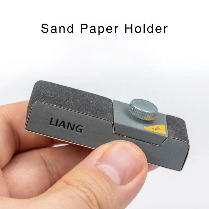 Liang 0226 Clamping Abrasive Grinding Sanding Polisher Sand Paper Holder Car Doll DIY Handcraft Scale Military Building Tool