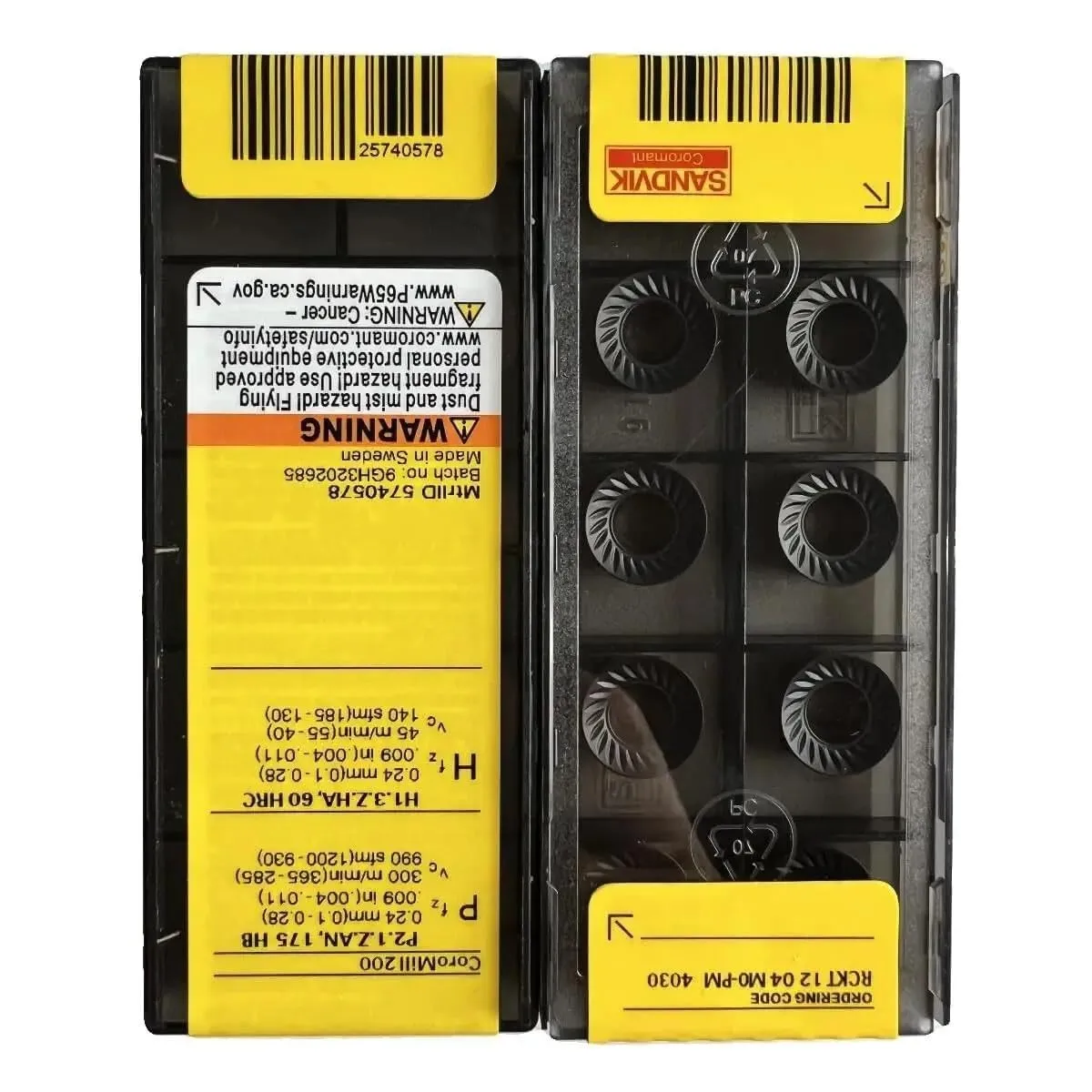 

Original SANDVIK / RCKT1204M0-PM 4030 / Hard alloy CNC Blade 10 Pcs