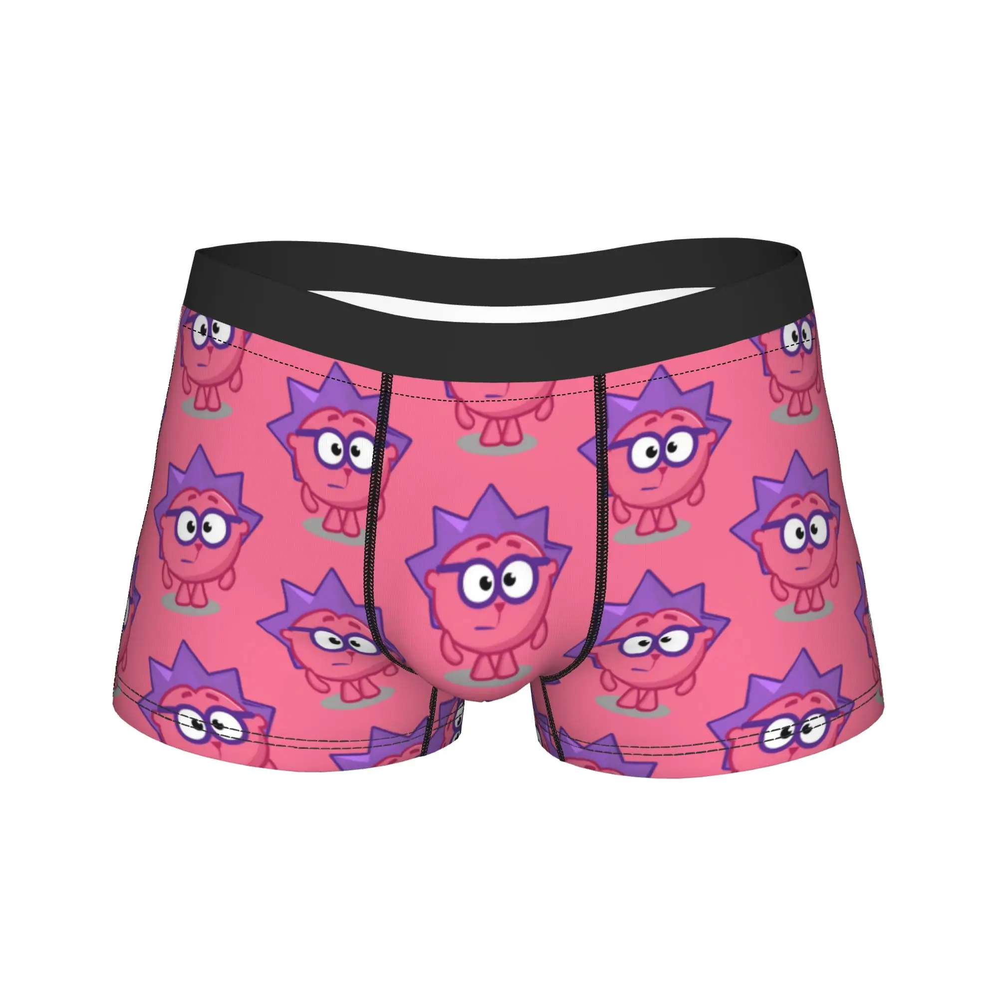 Kikoriki Rosa Single Character Portrait Boxer Brief  Underwear Trenky Males Novelty Trunk Pattern Plus Size Underpants