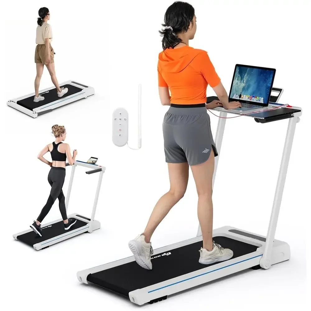 

3-in-1 Large Desk Treadmill with 2.5HP Motor, LED Display, Remote, and Bluetooth Speakers for Home or Office