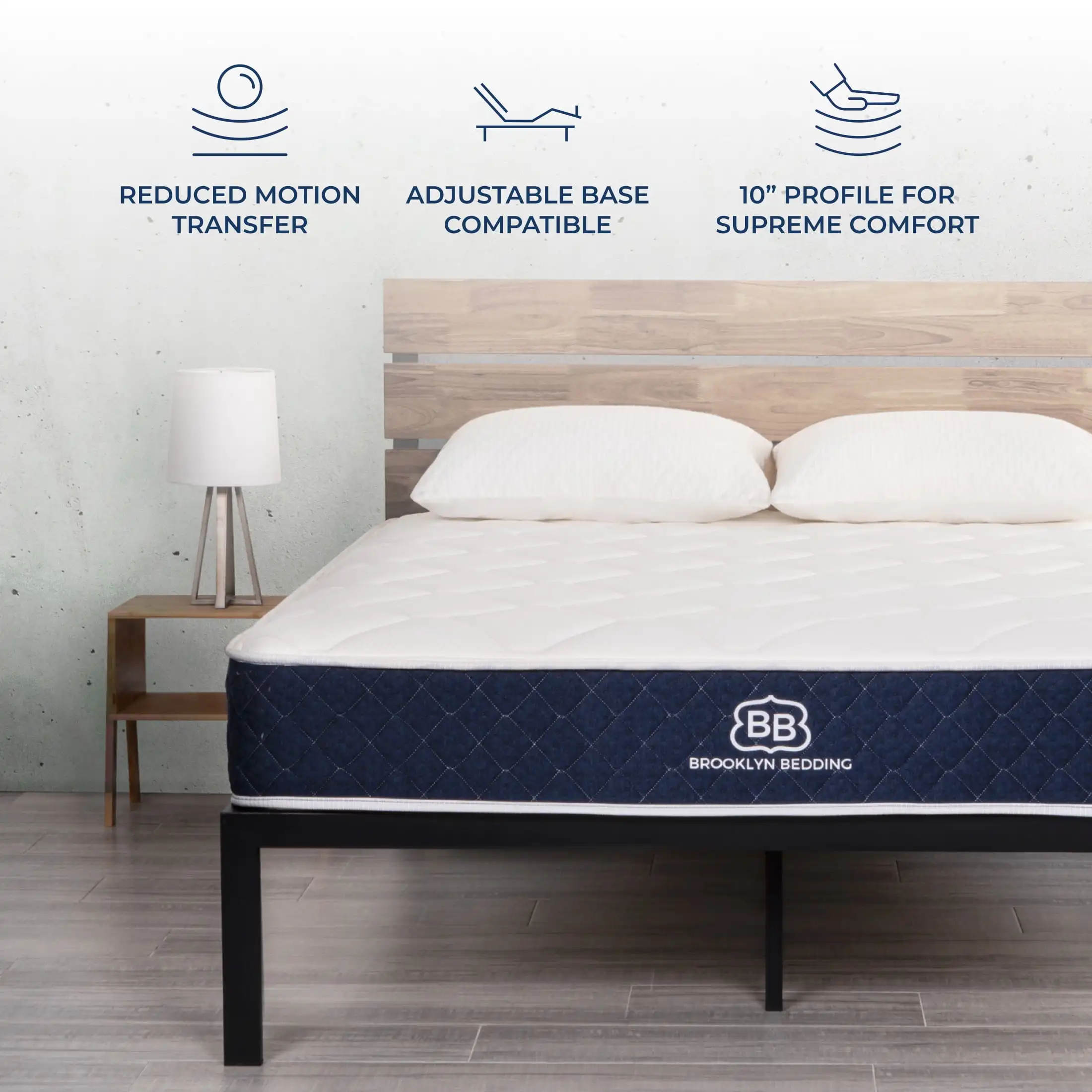 10" Standard-Twin Firm Hybrid Mattress with Cooling Cover