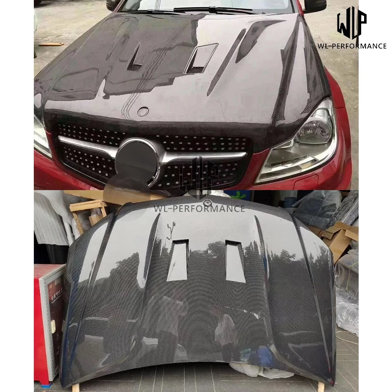 

W204 High Quality Carbon Fiber /frp Engine Hood Bonnets Car Styling for Mercedes-benz W204 C Class Car Body Kit