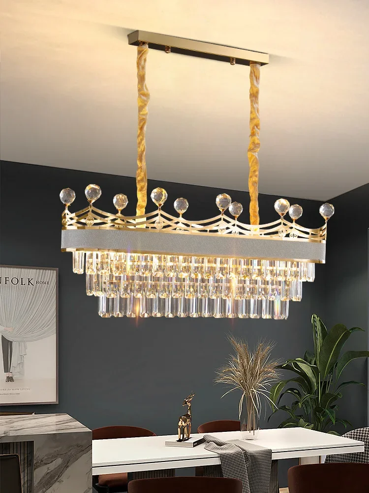 Wohnzimmer Lampe Französisch Licht Luxus postmoderne einfache Atmosphäre Kristallglas Kronleuchter