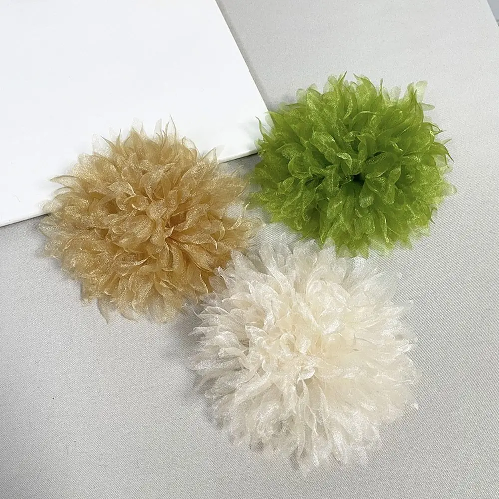 Handmade Lace Flower Brooch Sewing Applique Accessories Irregular Organza Vintage Brooch Clothing Dress Neck Decoration