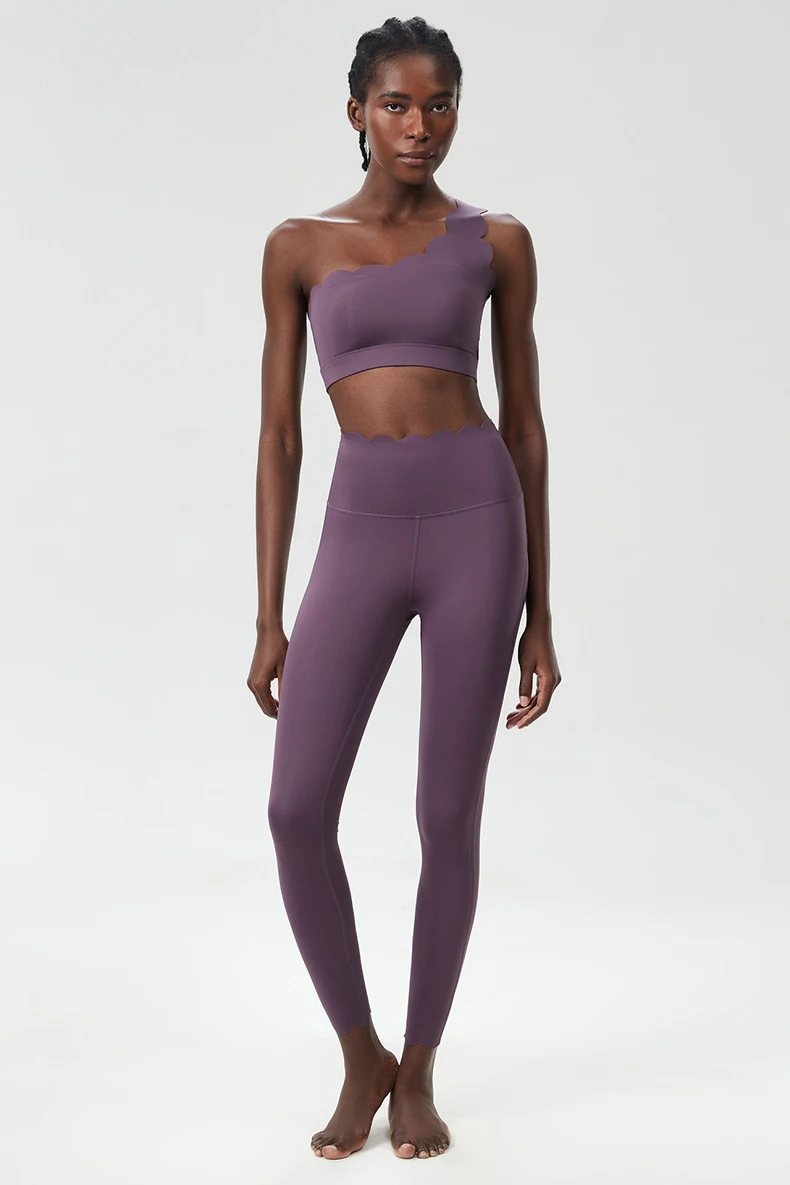 Zweiteiliges Fitness-Yoga-Set für Damen, dehnbar, weich, zum Laufen, Gym-Anzug, atmungsaktiv, schnell trocknend, Sportbekleidung, weiblich, dehnbar, Trainingskleidung – Detail 12
