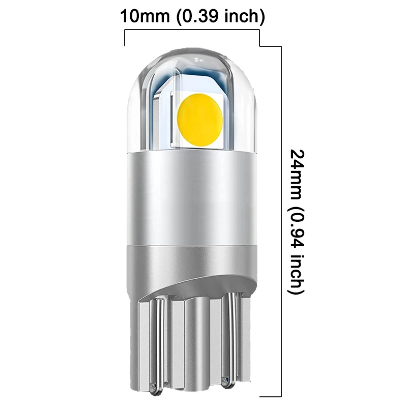 2x T10 W5W Car LED Signal Bulb Super Bright Auto Dome Reading License Plate Trunk Luggage Lamp Motorcycle Light 3030 2SMD 12V