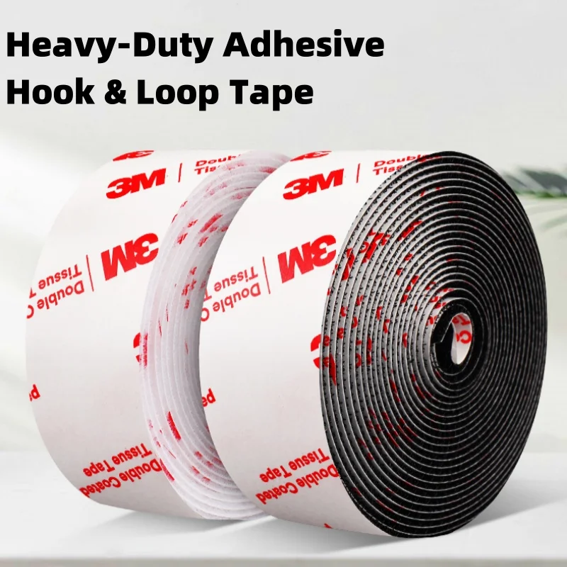 3M Back Adhesive Tape, Strong Curtain Window Screen Hook Loop Tape Double-Sided Tape, Self-Adhesive Tape,High Viscosity Fixation