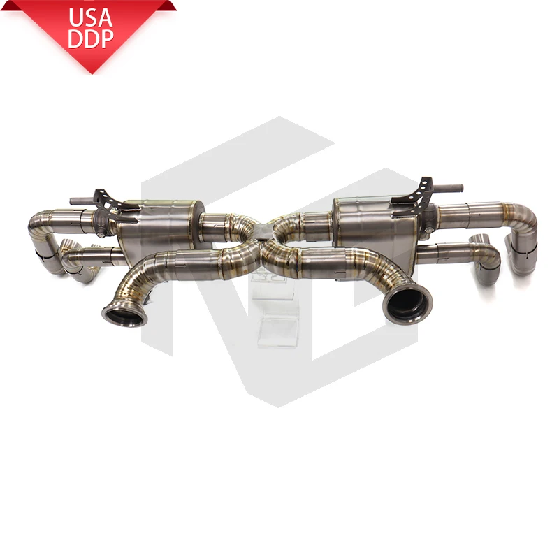 

ING Titanium Alloy Muffler Catback for Audi R8 V10 5.2L Auto OPF Dual Tips Remote Valve Escape Exhaust System Performance