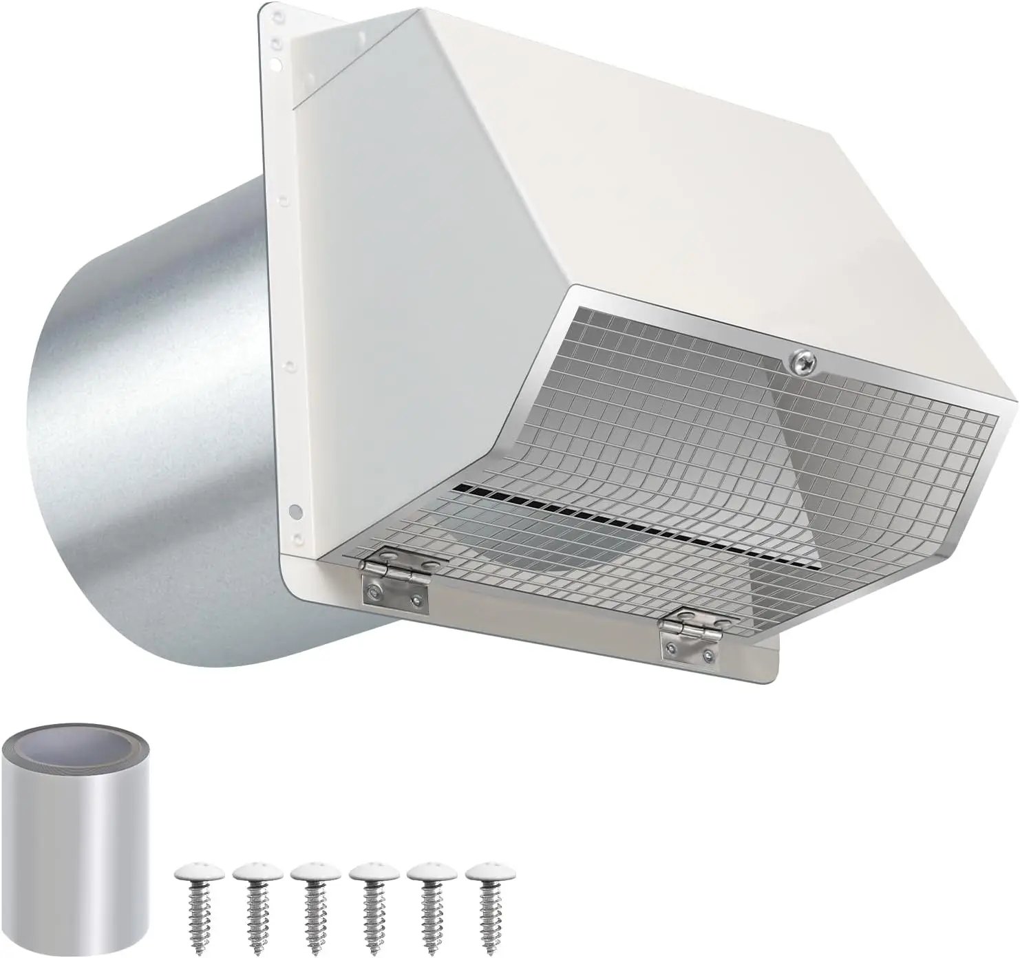 

6-дюймовая оцинкованная стальная вентиляционная решетка с сеткой и заслонкой для вытяжки кухонной плиты