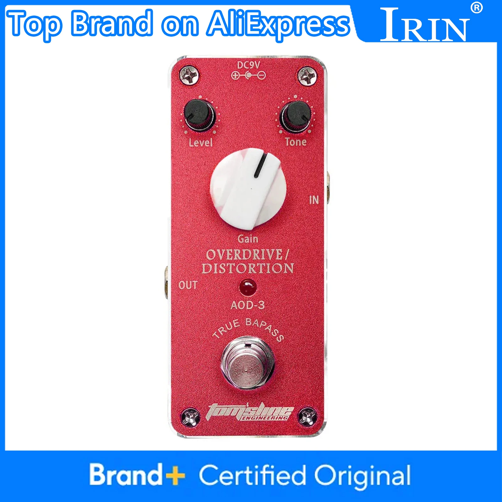 

Aroma AOD-3 электрогитара Overdrive педаль эффектов искажения корпус из алюминиевого сплава True Bypass гитарные детали и аксессуары