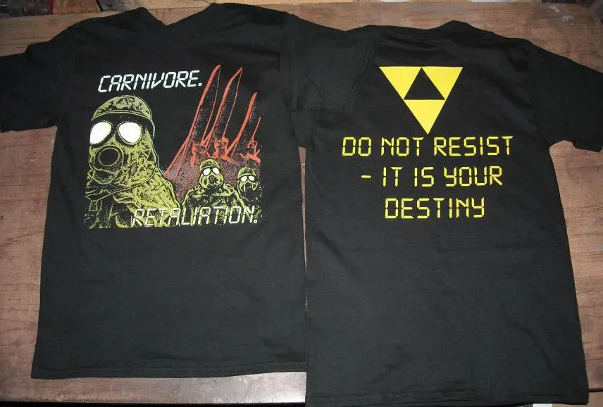 Футболка Retaliation Carnivore Band, черная, унисекс, S-5XL