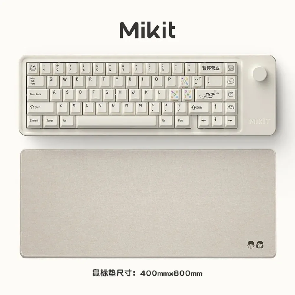 Mikit M65 Tri-mode Mechanical Wireless Keyboard  Gaming Gasket 65% 67 Keys Bluetooth 2.4G Type-C RGB with Knob for Girls Office