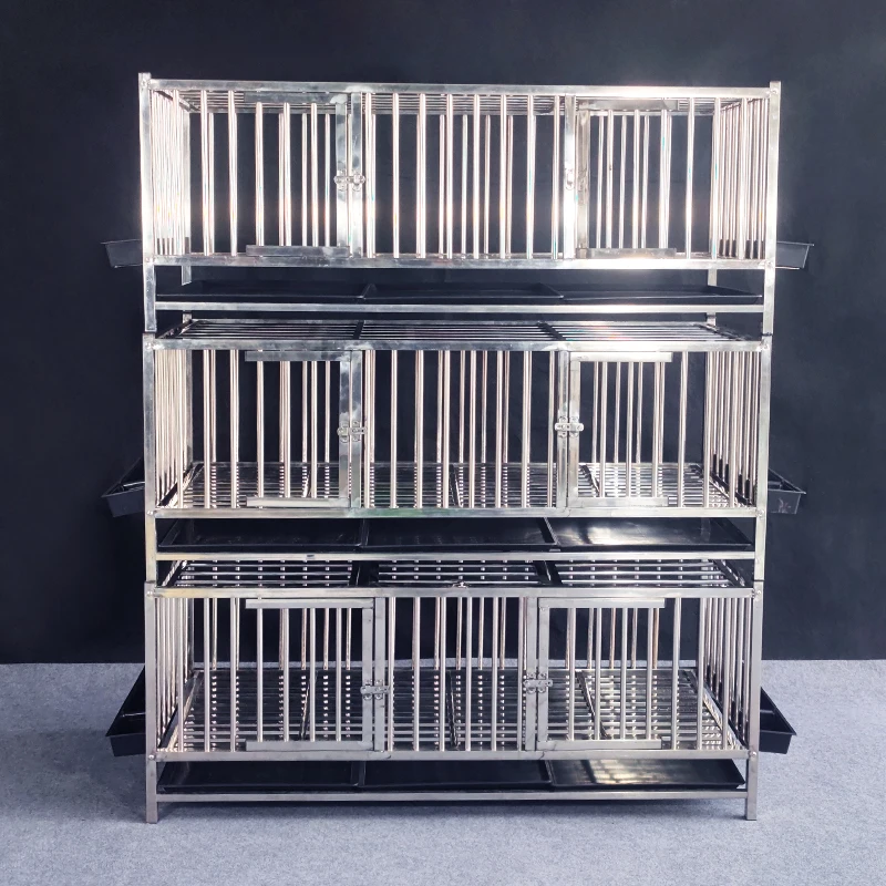 

Thickened stainless steel chicken cage duck cage household king size double multi-layer breeding cage large outdoor chicken