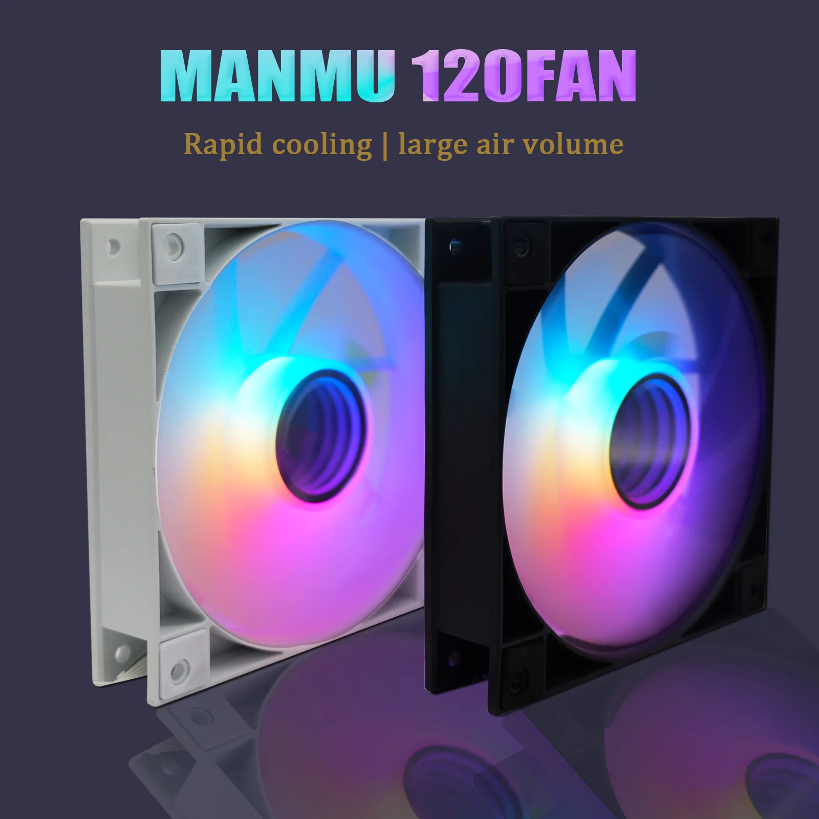 

MANMU High Performance 120mm Cooling Fan Case Fan With Infinite Lighting Computer Cooling Fan