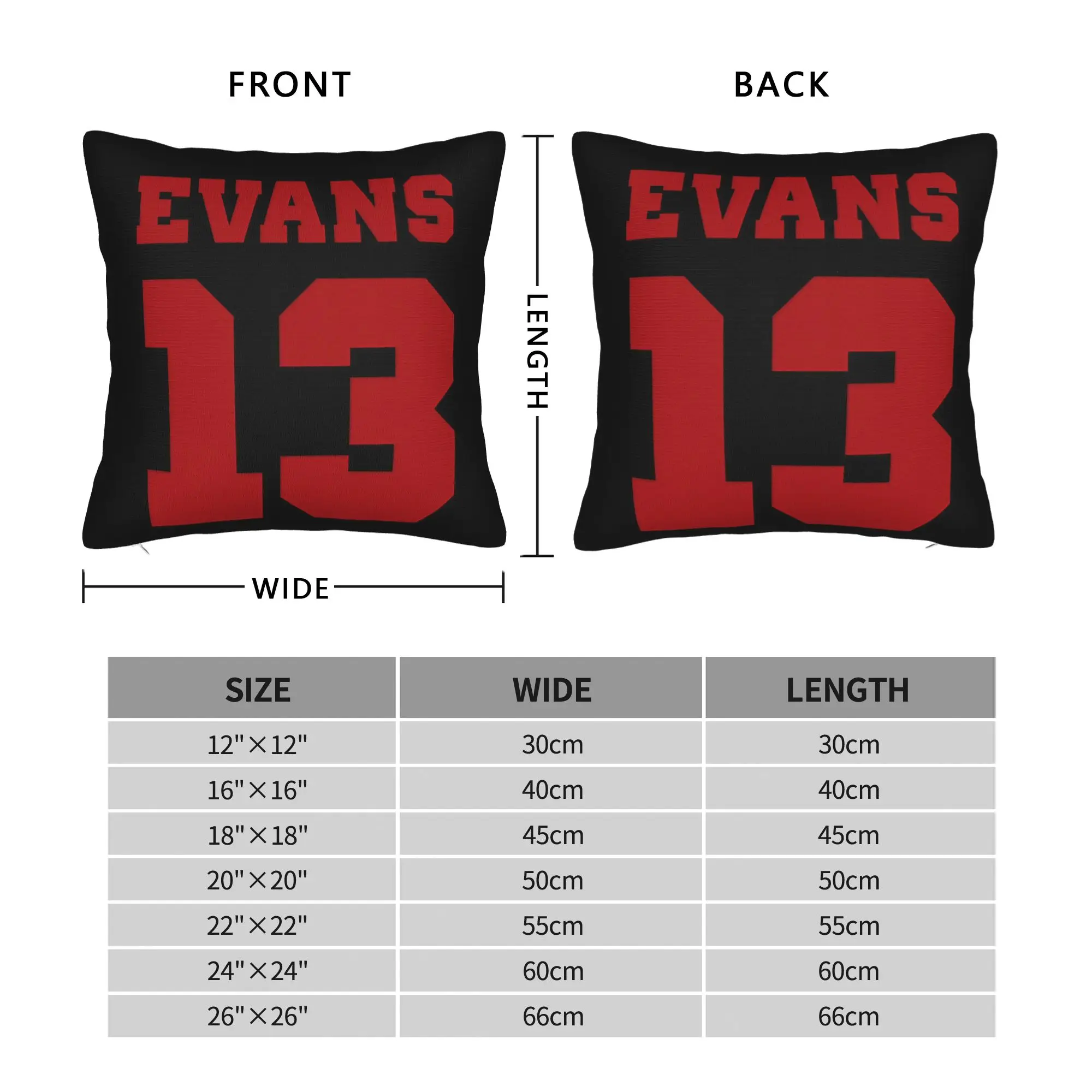 Mike Evans Number 13 Pillowcase Polyester Cushion Cover Gift  Pillow Case Cover Home Wholesale 18'