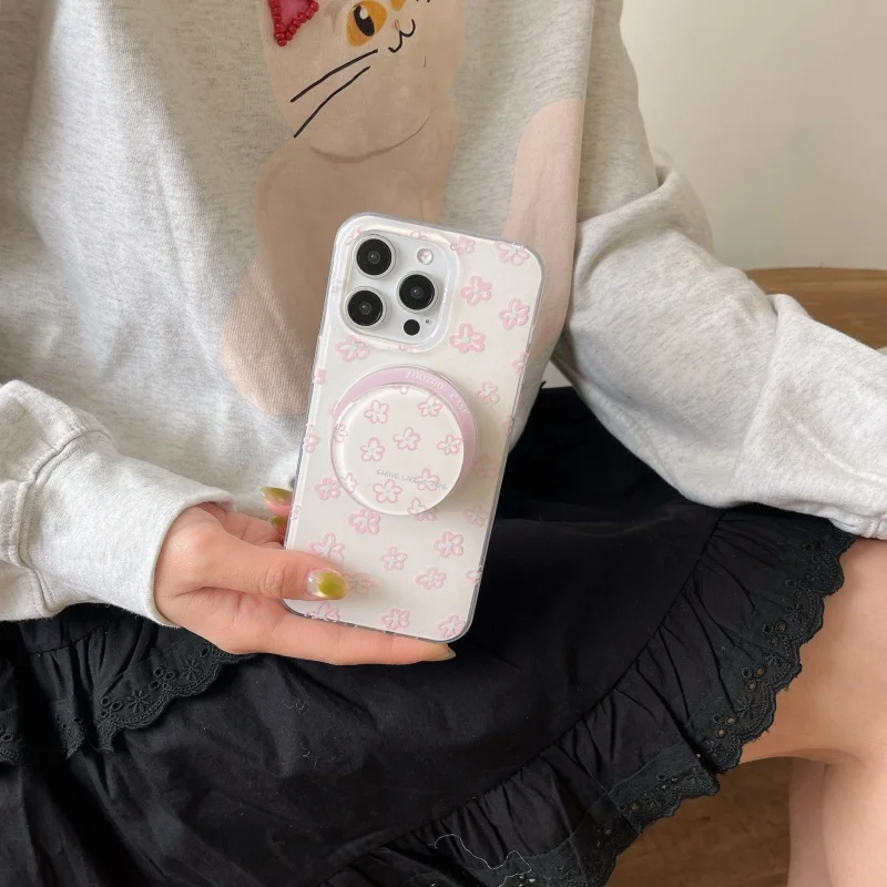 Dual Layer Magnetic Phone Case with Holder for iPhone16 16Pro 16Promax, 15 15Pro 15Promax, 14 14Pro 14Promax, 13 13Pro 13Promax