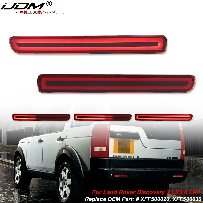 

2PC Rear Bumper Reflector Lights For Land Rover Discovery 3 LR3 Discovery 4 LR4 Range Rover Spor Tail/Brake/Rear Fog Turn Signal