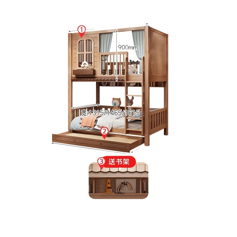 All solid wood bold and thickened, bunk beds