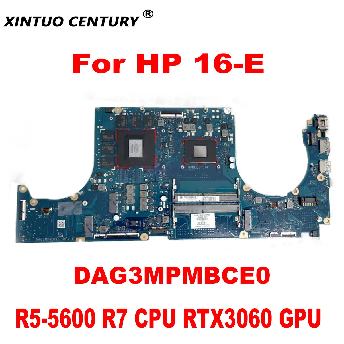 

DAG3MPMBCE0 Mainboard for HP 16-E Laptop Motherboard R5-5600 R7 CPU RTX3060 GPU M54833-601 M54835-001 DDR4 100% tested working