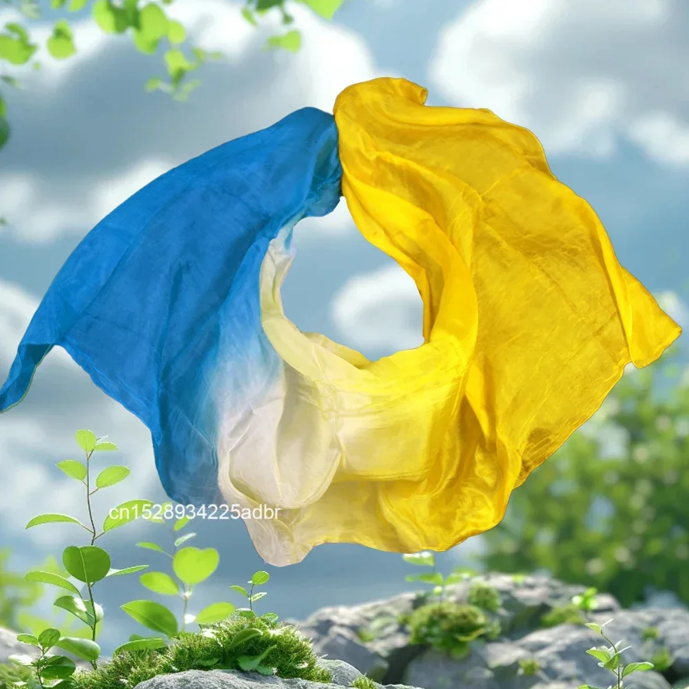 100% seda desempenho dança cor sólida textura clara xale véu de dança do ventre cachecol feminino acessórios de roupas personalização