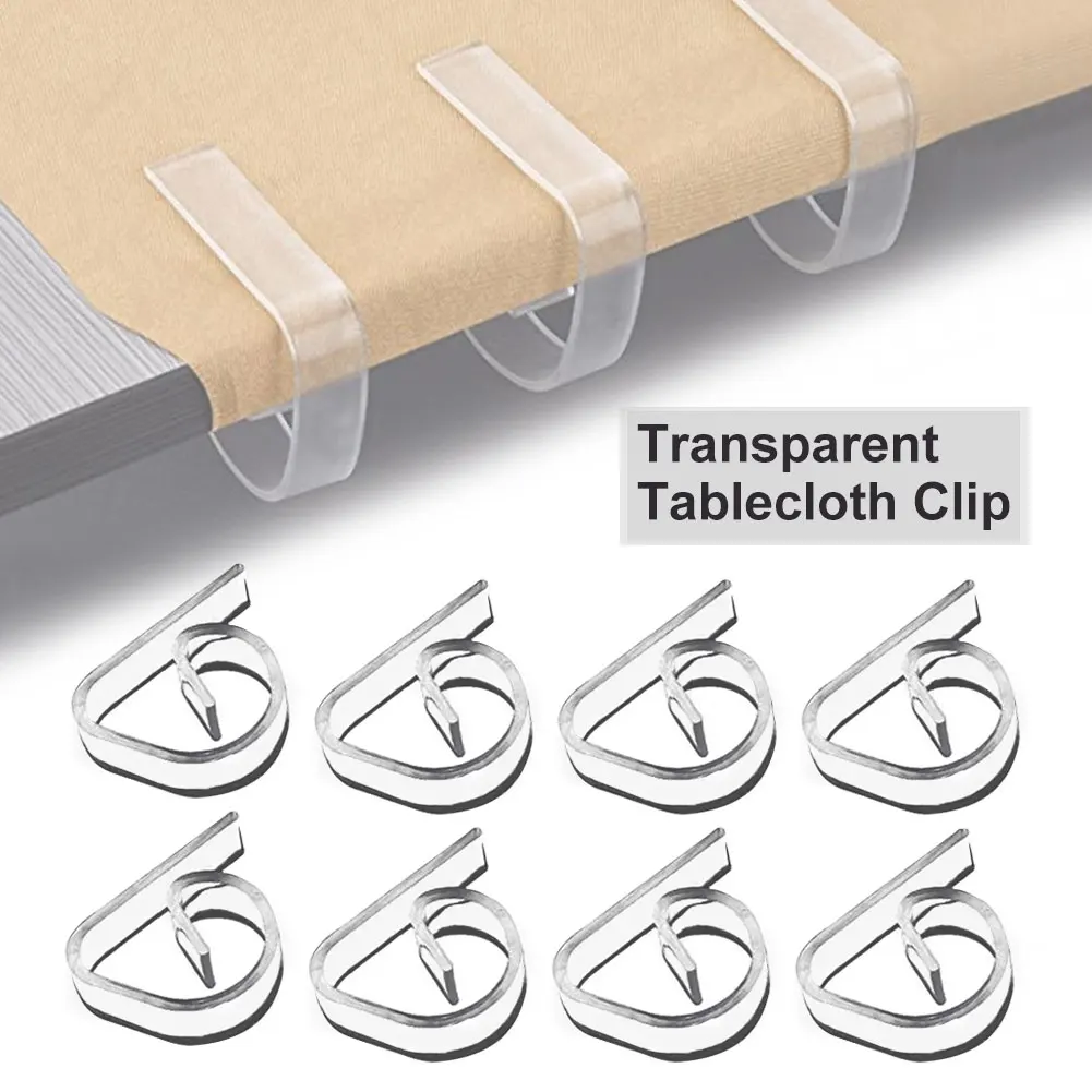 

50Pcs Plastic Clear Tablecloth Table Cover Clips Holder Clamp Party Picnic Home Wedding Promenade Table Cover Holder Stable Clip