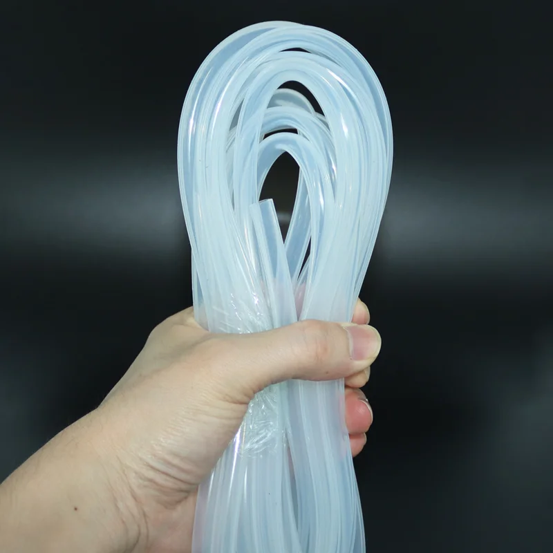 Tubo de silicona Flexible de 1/5M, tubo para alimentos, resistencia a la temperatura, manguera para grifo de bomba de acuario de silicona suave transparente no tóxica