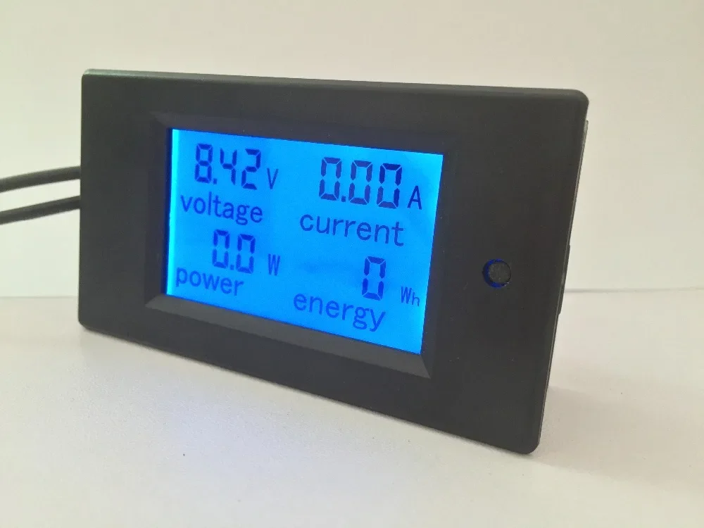 4 in 1 ammeter voltmeter Digital voltage ampere Power Energy meter DC 6.5~100V with LCD display Blue backlight 50A 100A