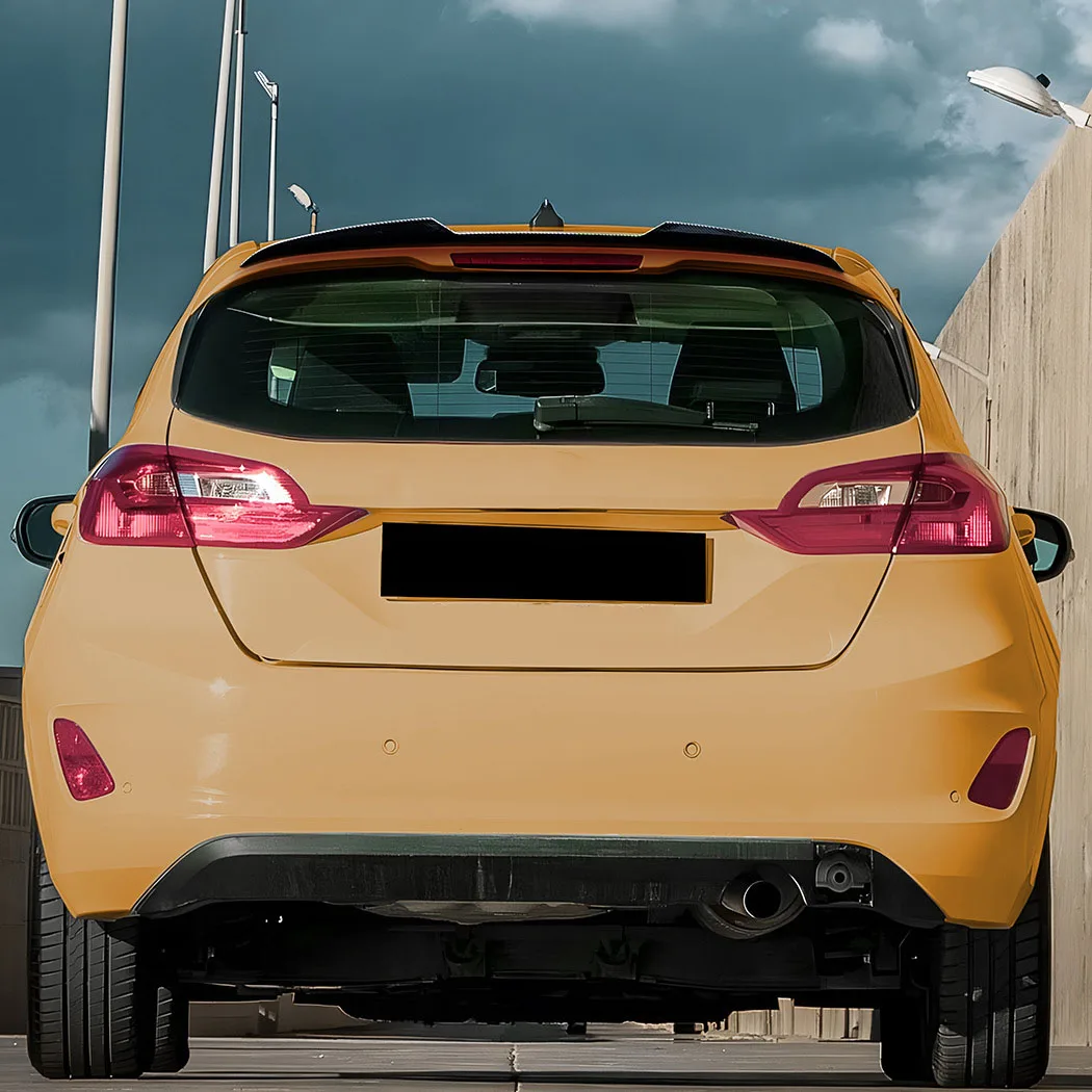 

For Ford Fiesta MK8 Standard Edition 2018-2025 ABS Car Rear Spoiler Cap Rear Trunk Boot Roof Lip Spoiler Tuning Car Accessories