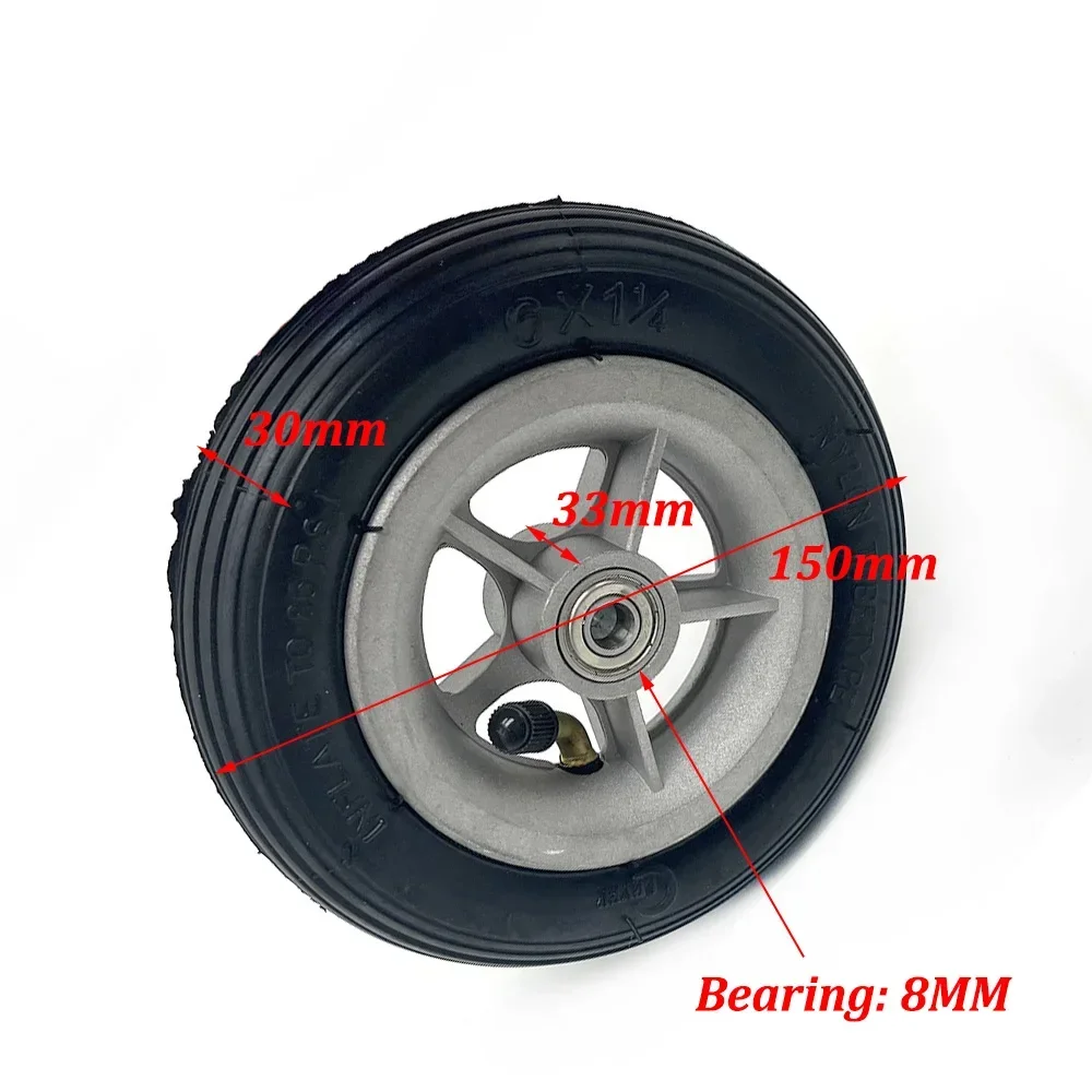 6 Inch 6x1 1/4 Wheel Pneumatic Inner Tube Outer Tire for Mini Foldable Electric Scooter Parts