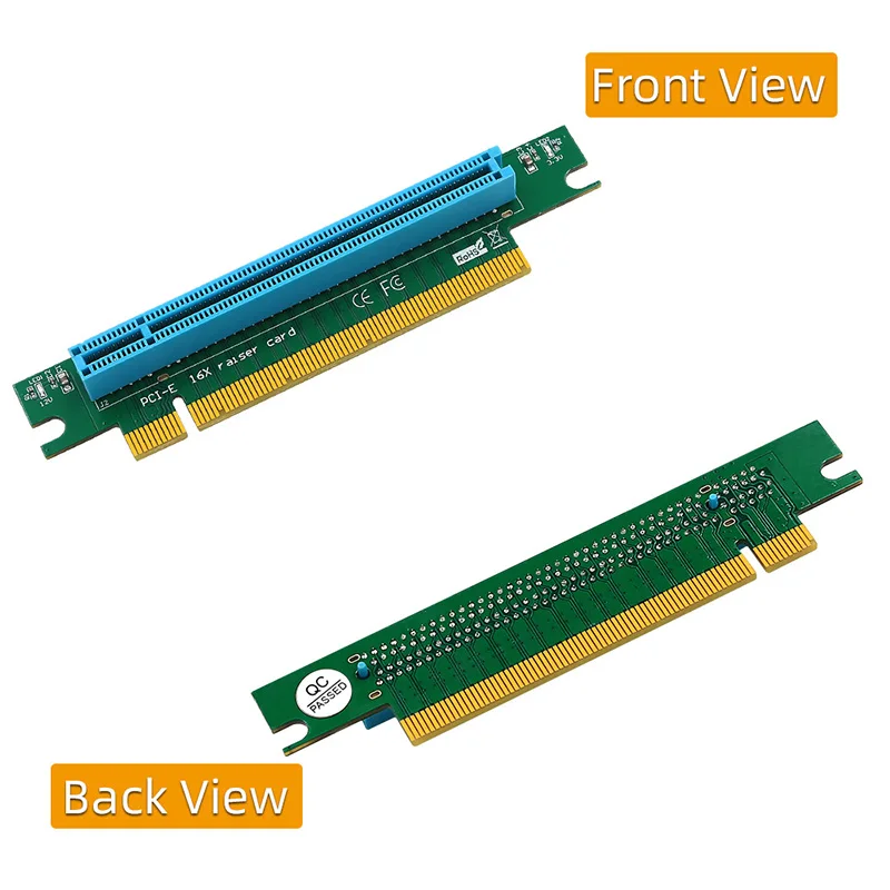 PCIE 16X Slot Riser PCI Express X16 3.0 Reverse Card Riser for Video Card Raiser + Power Indicator For 1U/2U Server Case Chassis