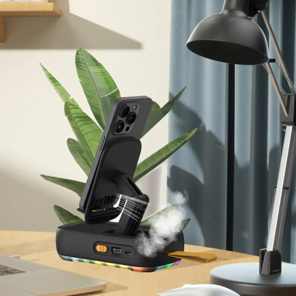 ワイヤレススピーカー 折りたたみ式回転式デスクスタンド Bluetooth スピーカー付き カラフルなアンビエントライト Samsung タブレット用 ワイヤレス Tf