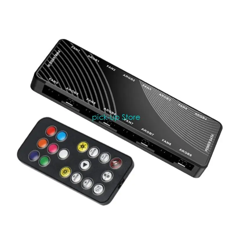 Q5WA 공간 절약 팬 허브 8 Argb 포트, 8 PWM 포트 스플리터, 냉각 최적화