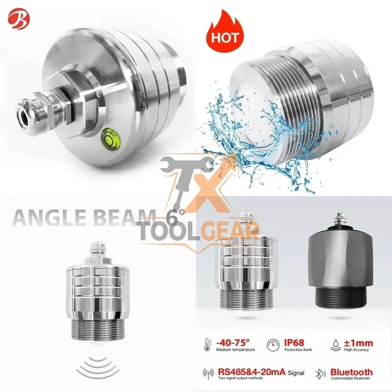 2026hotsale* 80GHz Intelligent Frequency Modulation Water Level Transmitter RS485 Stainless Steel Liquid Level Gauge