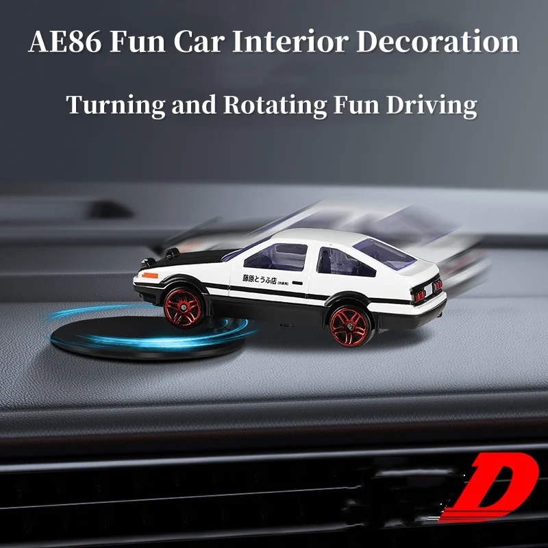 

AE86 Drift Rotating Auto Turning Gyroscope Alloy Car Model Interior Center Console Decorative Ornaments Christmas Holiday Gifts