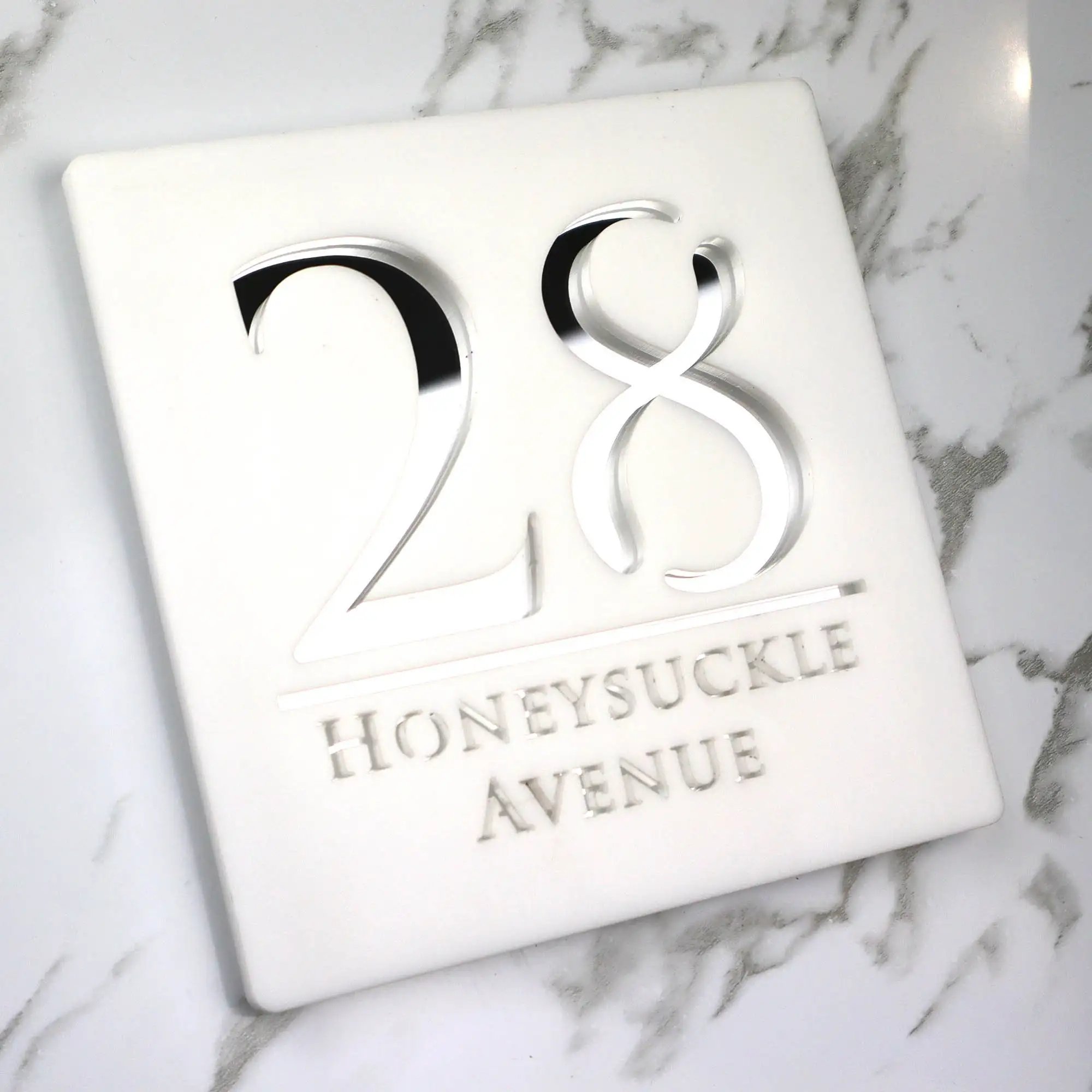 

Personalized Custom Acrylic House Numbers Sign Door Address Street 3D Number Plaques Outdoor Name Decor Plate