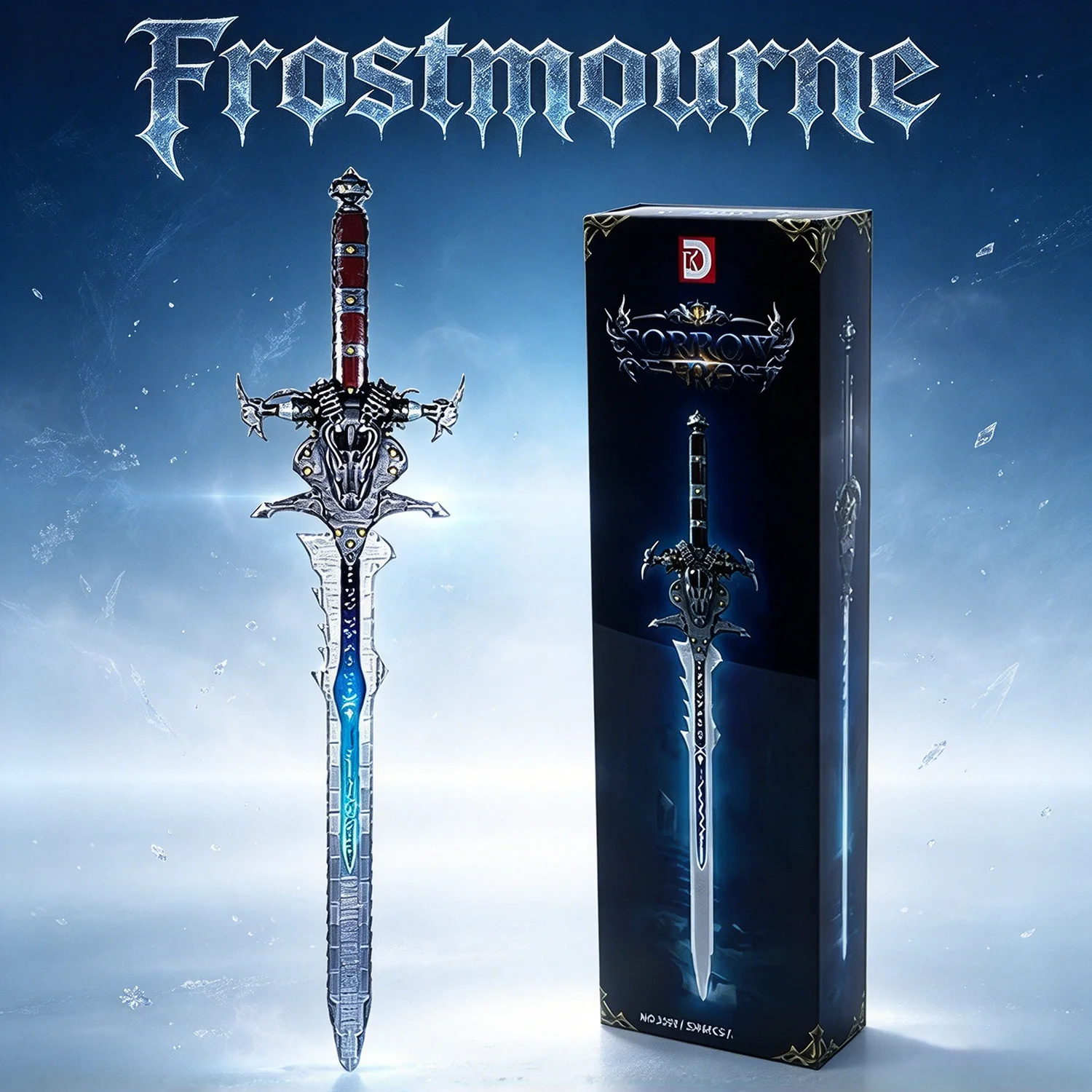 Creative Lich King Arthas Frostmourne Sword Building Blocks Collectible MOC Assemble Bricks Model Toy Gift For Adult Teens