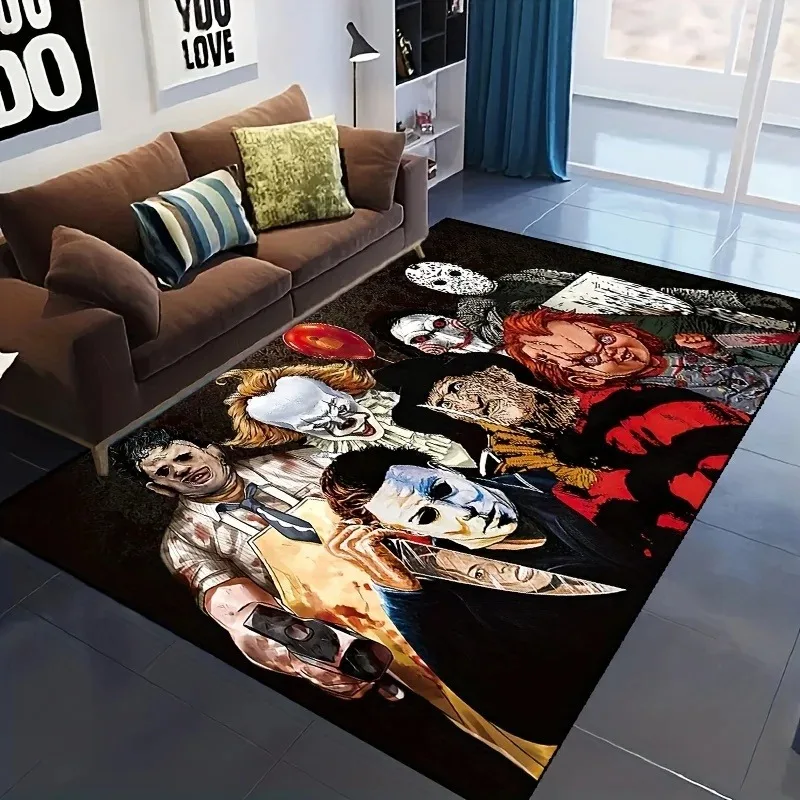 

New Halloween Carpet Horror Figure Pattern Rug Decoration Living Room Bedroom Outdoor Terrace Garden Home Rooms Beautiful Mat