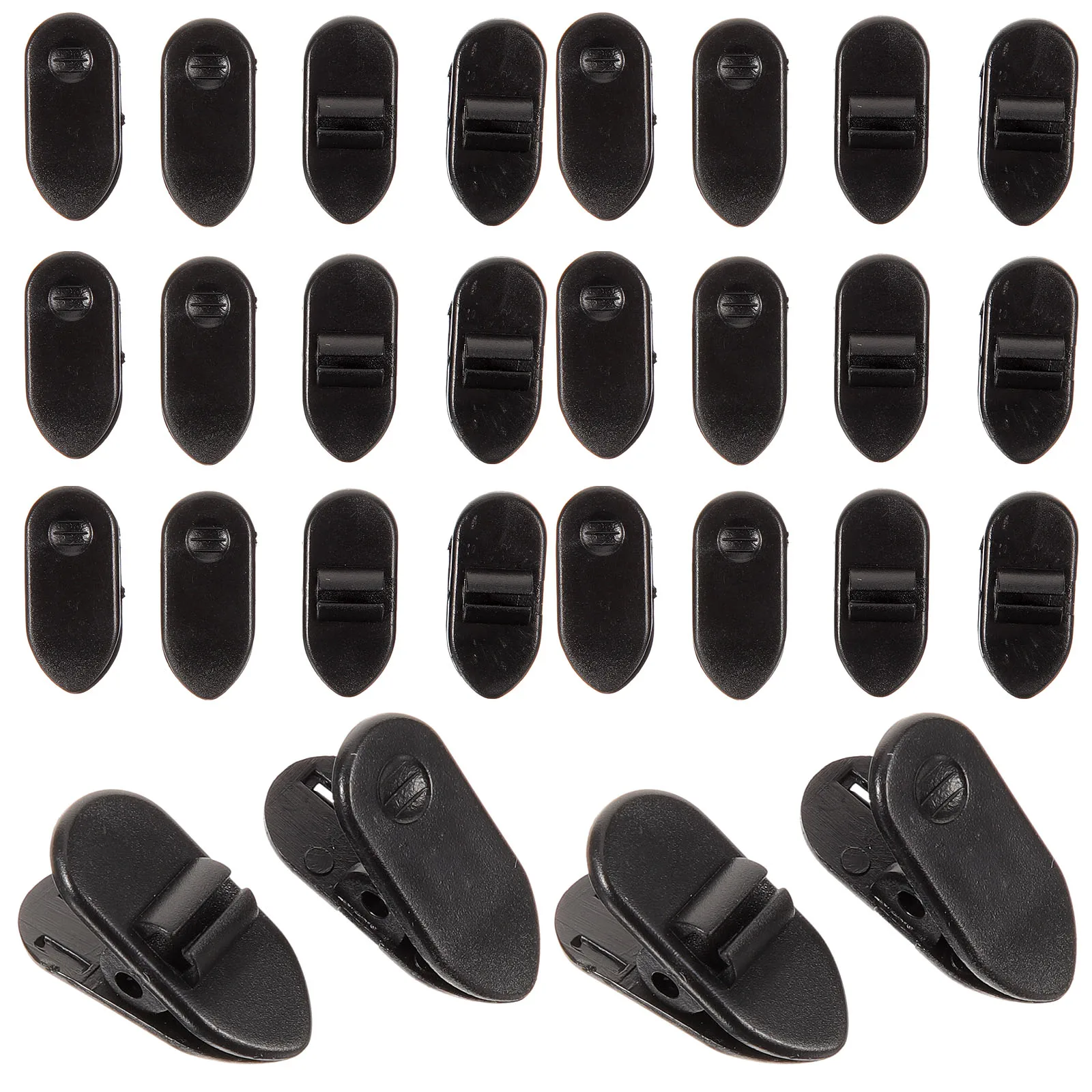 

100pcs Headphone Cable Clips Black Durable Earphone Wire Holder Cord Organizer Accessories N3106 Small Clamps For Running