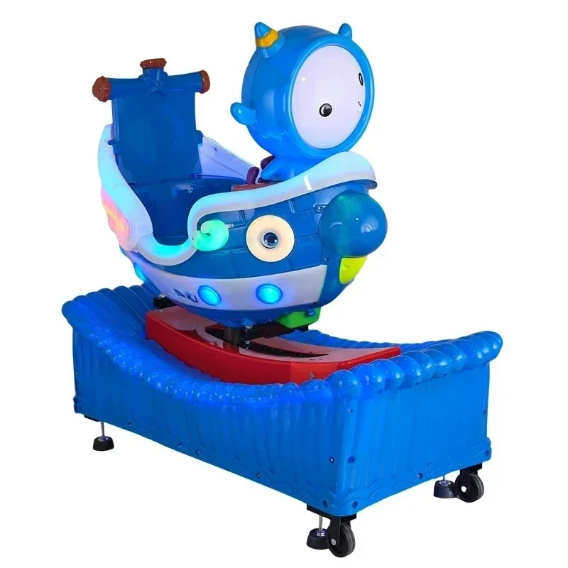 Coin-Operated Commercial Rotating Kiddie Ride Supermarket Square Electric Music