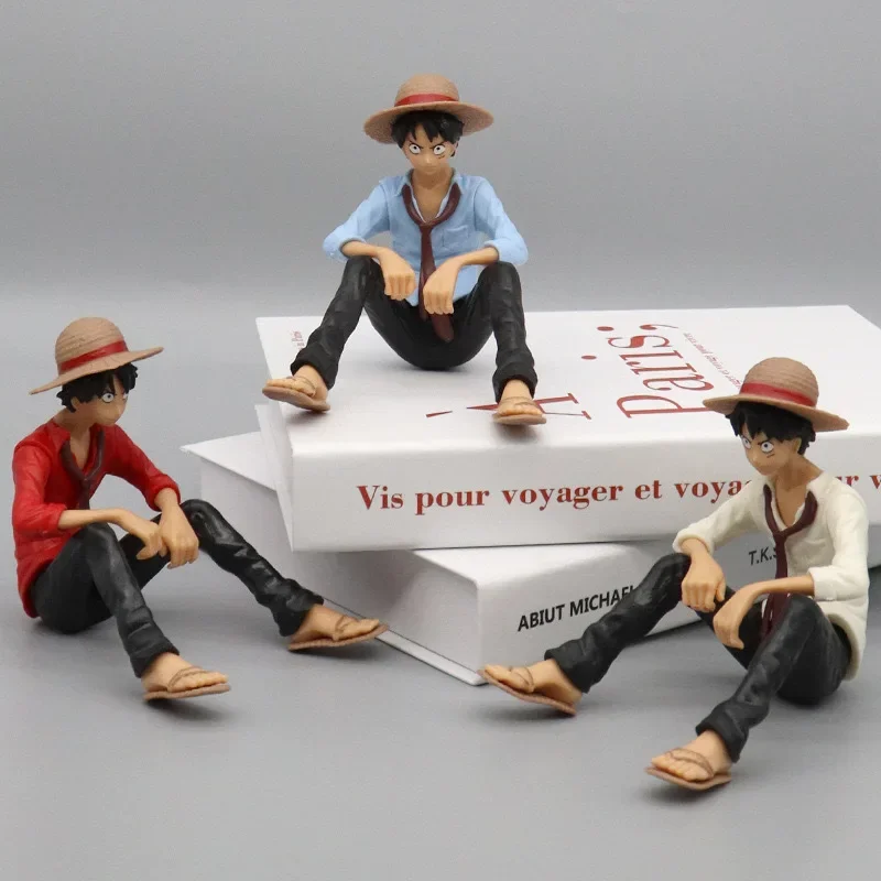 12CM 3 types One Piece Anime Sofa Luffy PVC Models Action Figure Collectible Toys Kid Gifts