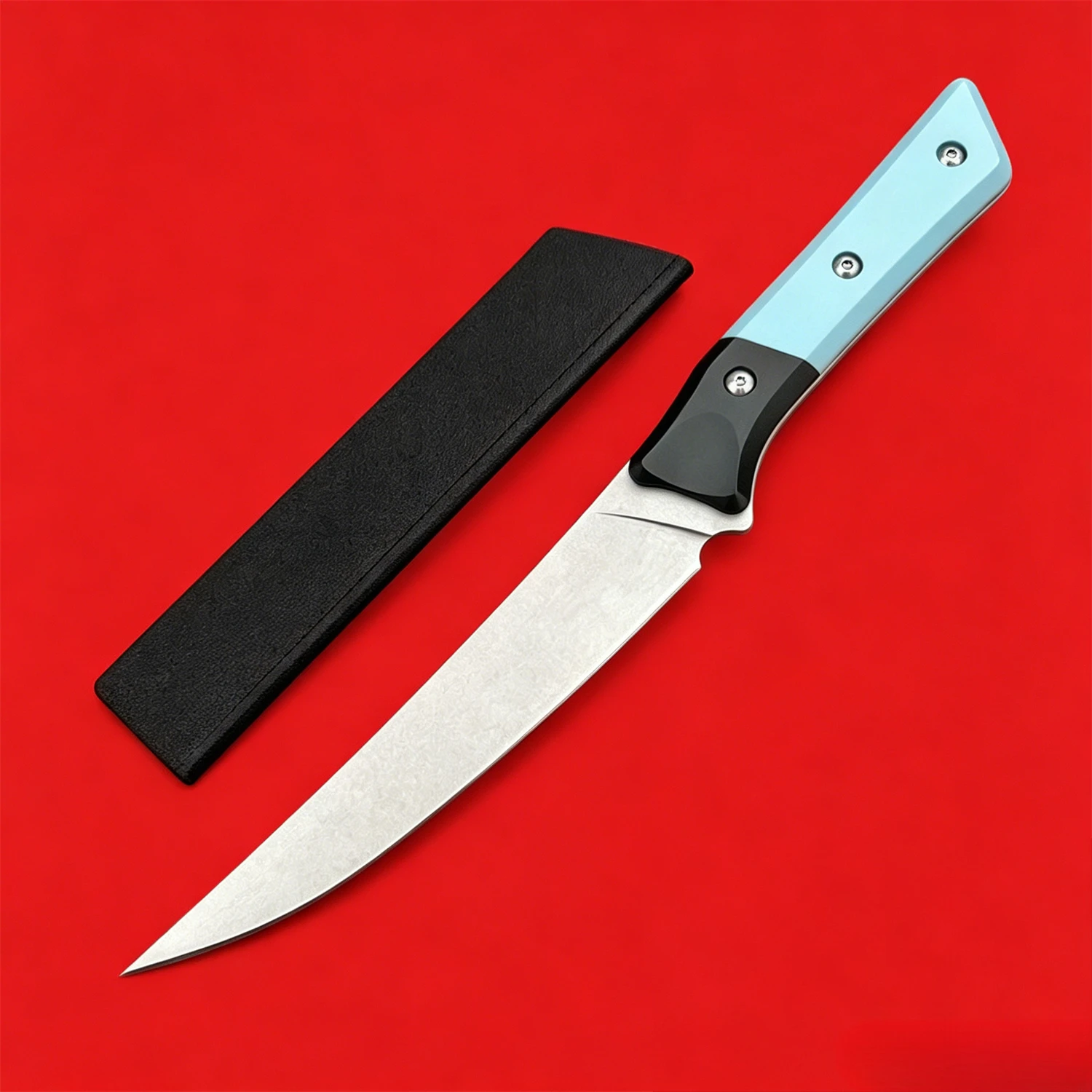 

9Cr13MoV Steel Fixed Blade Straight Knife with Sturdy Aviation Aluminum + G10 Handle, Portable Daily Outdoor Gear for Men Women