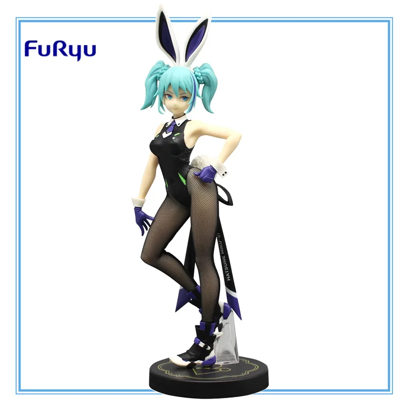 

В наличии Furyu Оригинальные фигурки героев аниме Hatsune Miku BiCute Bunny уличные фигурки фиолетового цвета Ver ПВХ Фигурки Furyu игрушки