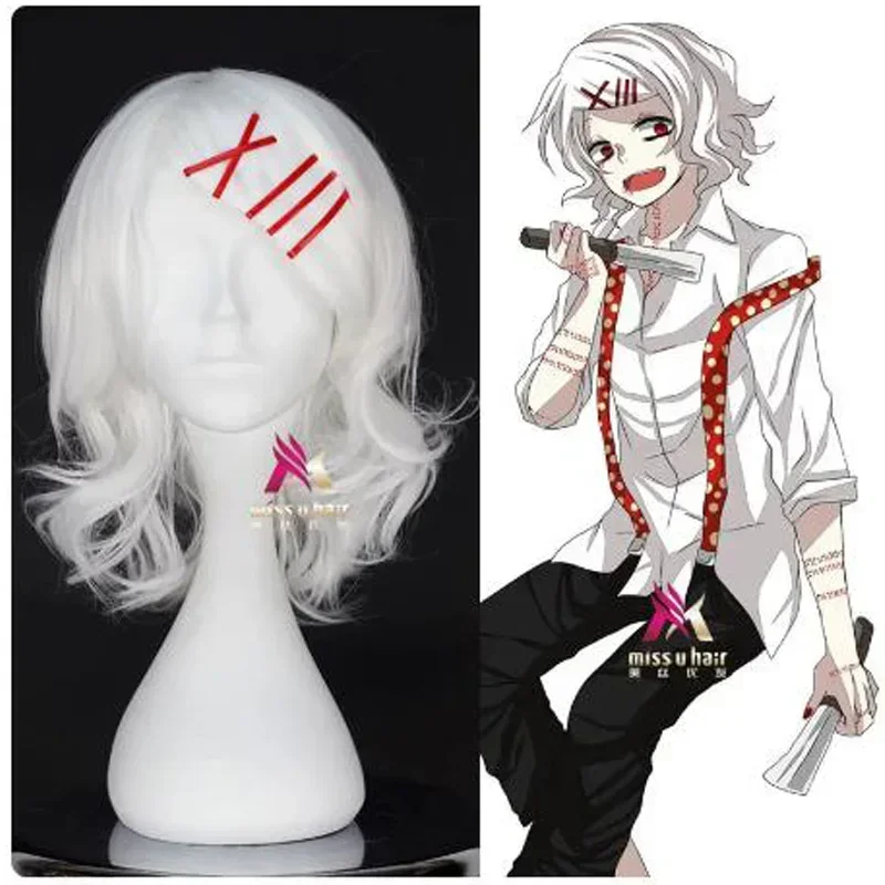

Аниме Токийский Гуль Juzo Suzuya Juuzou, чистый белый термостойкий костюм для косплея, парик ASDF25