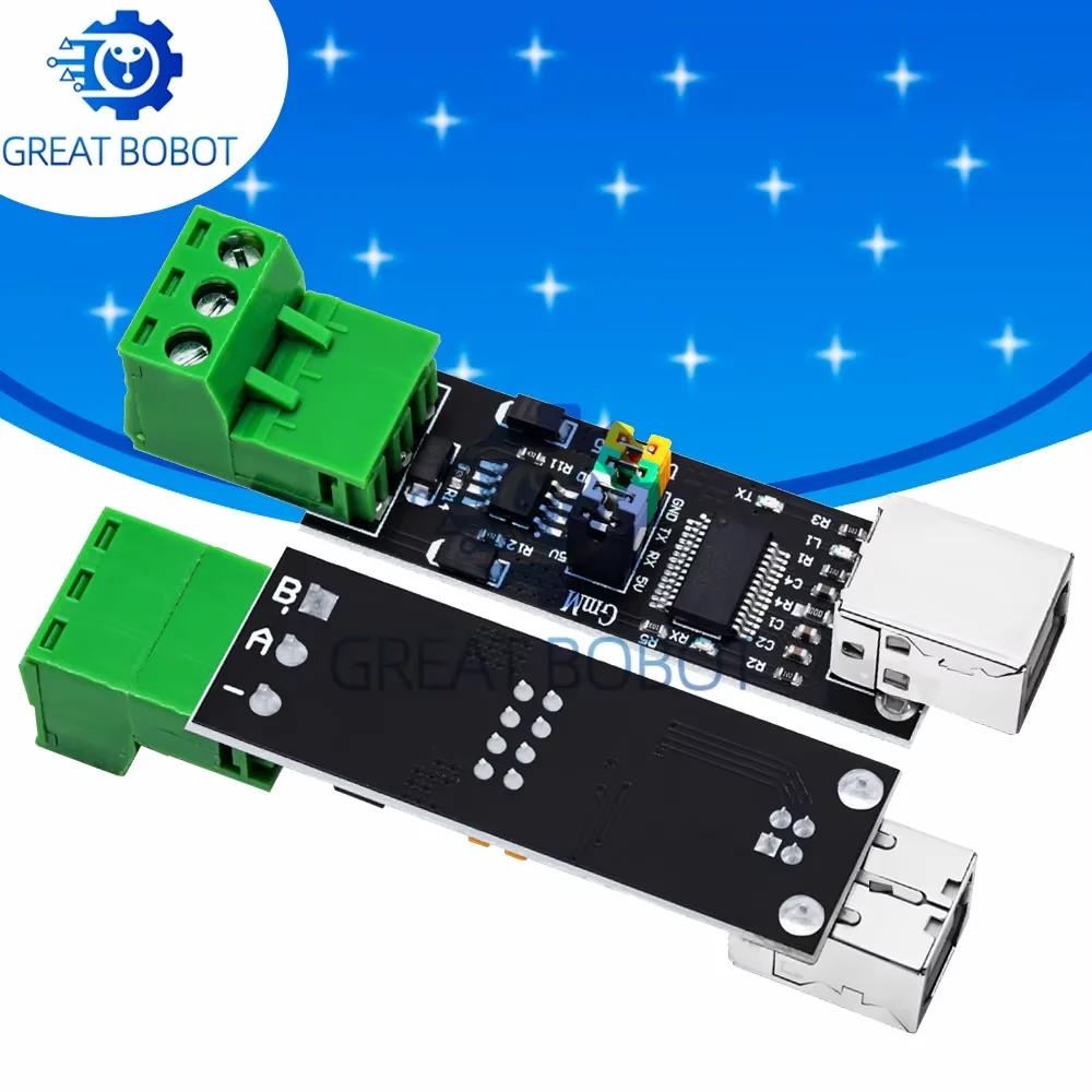 TTL/RS485 Industrial Communication Converter (1PC) - FT232RL+SN75176 USB 2.0 Adapter with Protection