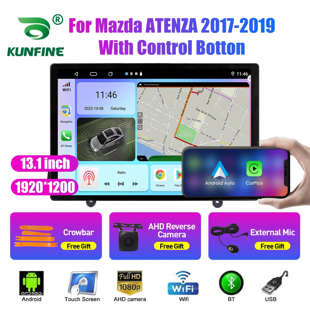 

13.1 inch Car Radio For Mazda ATENZA 2017-2019 Car DVD GPS Navigation Stereo Carplay 2 Din Central Multimedia Android Auto