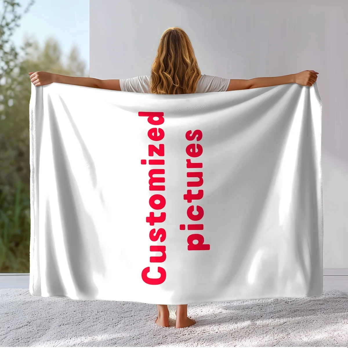 Personalized Kid Baby Flannel Blanket, Suitable for Sofa, Bed Parties, Holidays, Birthdays, Weddings, as a Gift for Men and Wome