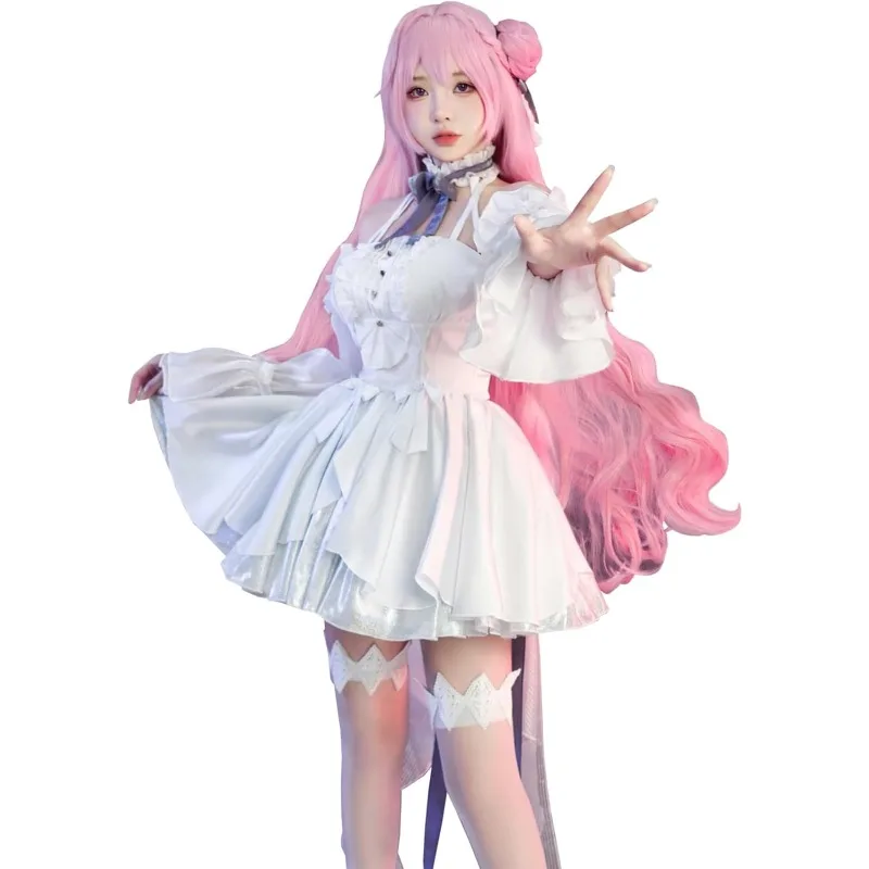 NIKKE Dorothy Cosplay Costume Victory Goddess White Dress Uniform Wig Suit for Halloween Carnival Party Women Roleplay Outfit
